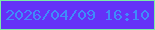 文字の大きさ：4、枠の色：7aeca6、背景の色：6531f7、文字の色：3f8bfa 無料ブログパーツのブログ時計