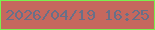 文字の大きさ：1、枠の色：7af04f、背景の色：c5685e、文字の色：687088 無料ブログパーツのブログ時計