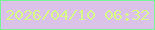 文字の大きさ：2、枠の色：7af298、背景の色：dac2e9、文字の色：d7f78d 無料ブログパーツのブログ時計