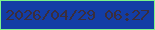 文字の大きさ：1、枠の色：7af58b、背景の色：133da5、文字の色：3b2e3b 無料ブログパーツのブログ時計