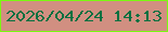 文字の大きさ：1、枠の色：7af811、背景の色：d18f81、文字の色：037040 無料ブログパーツのブログ時計