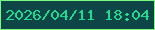文字の大きさ：4、枠の色：7afa7f、背景の色：0e4546、文字の色：1ddb90 無料ブログパーツのブログ時計