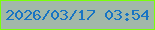 文字の大きさ：3、枠の色：7aff0b、背景の色：a2b8a9、文字の色：1874c3 無料ブログパーツのブログ時計