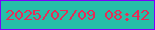 文字の大きさ：2、枠の色：7b01fb、背景の色：27bea8、文字の色：e52d56 無料ブログパーツのブログ時計