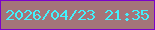 文字の大きさ：5、枠の色：7b02ca、背景の色：a47479、文字の色：42f2fd 無料ブログパーツのブログ時計