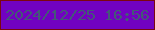 文字の大きさ：2、枠の色：7b060f、背景の色：7102c1、文字の色：435877 無料ブログパーツのブログ時計
