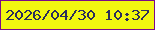 文字の大きさ：5、枠の色：7b0a8a、背景の色：f2f710、文字の色：2b2d5c 無料ブログパーツのブログ時計