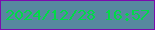 文字の大きさ：2、枠の色：7b0bad、背景の色：57889f、文字の色：01da48 無料ブログパーツのブログ時計