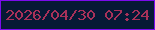 文字の大きさ：1、枠の色：7b0bed、背景の色：071936、文字の色：a83159 無料ブログパーツのブログ時計