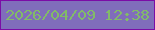 文字の大きさ：1、枠の色：7b0ca6、背景の色：806dbb、文字の色：82bb68 無料ブログパーツのブログ時計