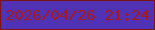 文字の大きさ：4、枠の色：7b1213、背景の色：5032b5、文字の色：a7171a 無料ブログパーツのブログ時計