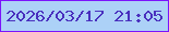 文字の大きさ：5、枠の色：7b13fc、背景の色：acd1f7、文字の色：492fbe 無料ブログパーツのブログ時計