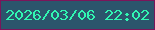 文字の大きさ：1、枠の色：7b155a、背景の色：2b556c、文字の色：31f6b2 無料ブログパーツのブログ時計
