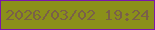 文字の大きさ：5、枠の色：7b16ac、背景の色：8b901a、文字の色：7a6048 無料ブログパーツのブログ時計