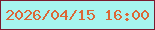 文字の大きさ：4、枠の色：7b1b2f、背景の色：a6f4ef、文字の色：db6736 無料ブログパーツのブログ時計