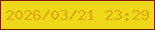 文字の大きさ：3、枠の色：7b1c08、背景の色：edd81a、文字の色：dda801 無料ブログパーツのブログ時計