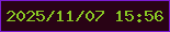 文字の大きさ：3、枠の色：7b1cd2、背景の色：290315、文字の色：89c824 無料ブログパーツのブログ時計