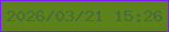 文字の大きさ：3、枠の色：7b1df4、背景の色：5d821b、文字の色：466c3a 無料ブログパーツのブログ時計