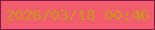 文字の大きさ：3、枠の色：7b1e46、背景の色：f15d6d、文字の色：cb9719 無料ブログパーツのブログ時計