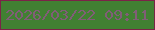 文字の大きさ：4、枠の色：7b2347、背景の色：418032、文字の色：815d77 無料ブログパーツのブログ時計