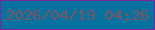 文字の大きさ：2、枠の色：7b249f、背景の色：05729f、文字の色：815260 無料ブログパーツのブログ時計