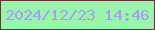 文字の大きさ：4、枠の色：7b283f、背景の色：98f5a9、文字の色：a99bfe 無料ブログパーツのブログ時計