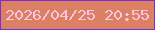 文字の大きさ：3、枠の色：7b2dd8、背景の色：db8062、文字の色：fdc4e0 無料ブログパーツのブログ時計