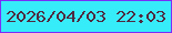 文字の大きさ：2、枠の色：7b2df7、背景の色：37ecf9、文字の色：502a40 無料ブログパーツのブログ時計