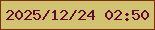 文字の大きさ：5、枠の色：7b300b、背景の色：d1c371、文字の色：650933 無料ブログパーツのブログ時計