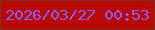 文字の大きさ：3、枠の色：7b3128、背景の色：b80800、文字の色：8e5ef4 無料ブログパーツのブログ時計