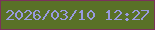 文字の大きさ：1、枠の色：7b325b、背景の色：597127、文字の色：989adf 無料ブログパーツのブログ時計