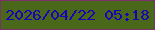 文字の大きさ：5、枠の色：7b326a、背景の色：4a681a、文字の色：1902b7 無料ブログパーツのブログ時計