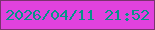 文字の大きさ：1、枠の色：7b326f、背景の色：e142de、文字の色：059488 無料ブログパーツのブログ時計