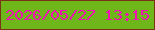 文字の大きさ：1、枠の色：7b3315、背景の色：6eb61a、文字の色：f111b4 無料ブログパーツのブログ時計