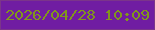文字の大きさ：1、枠の色：7b358a、背景の色：701da2、文字の色：81961c 無料ブログパーツのブログ時計