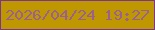 文字の大きさ：1、枠の色：7b3591、背景の色：bf9701、文字の色：996090 無料ブログパーツのブログ時計
