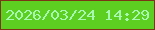 文字の大きさ：2、枠の色：7b3616、背景の色：5dcf20、文字の色：a7f8b3 無料ブログパーツのブログ時計