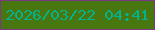 文字の大きさ：2、枠の色：7b3984、背景の色：48760f、文字の色：03b390 無料ブログパーツのブログ時計
