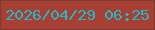 文字の大きさ：3、枠の色：7b3b2e、背景の色：a74032、文字の色：22b7ca 無料ブログパーツのブログ時計