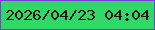 文字の大きさ：5、枠の色：7b3bd9、背景の色：30d967、文字の色：1d130d 無料ブログパーツのブログ時計