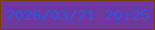 文字の大きさ：1、枠の色：7b3c02、背景の色：6e389e、文字の色：2856e6 無料ブログパーツのブログ時計