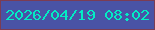 文字の大きさ：1、枠の色：7b3c54、背景の色：4953a6、文字の色：03ecc4 無料ブログパーツのブログ時計