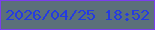 文字の大きさ：1、枠の色：7b3eee、背景の色：5b707a、文字の色：243be1 無料ブログパーツのブログ時計