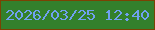 文字の大きさ：4、枠の色：7b4203、背景の色：33802c、文字の色：70a1f1 無料ブログパーツのブログ時計