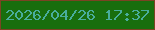 文字の大きさ：3、枠の色：7b4323、背景の色：186e0d、文字の色：49ad9c 無料ブログパーツのブログ時計