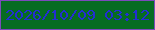 文字の大きさ：1、枠の色：7b4abb、背景の色：066c22、文字の色：232ed3 無料ブログパーツのブログ時計