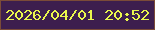 文字の大きさ：1、枠の色：7b4b38、背景の色：3d1e4e、文字の色：eaf54d 無料ブログパーツのブログ時計