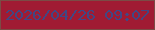 文字の大きさ：1、枠の色：7b4b45、背景の色：a01b33、文字の色：414783 無料ブログパーツのブログ時計