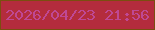 文字の大きさ：3、枠の色：7b4e10、背景の色：b42c3d、文字の色：bf4894 無料ブログパーツのブログ時計