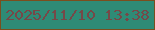 文字の大きさ：2、枠の色：7b4e1e、背景の色：2e8b76、文字の色：764848 無料ブログパーツのブログ時計